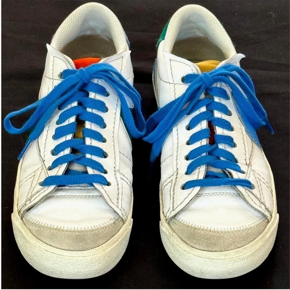 Nike Blazer Low '77 Jumbo Men's 8.5 Women's 10 White Blue Green DQ1470-100 - Picture 2 of 9